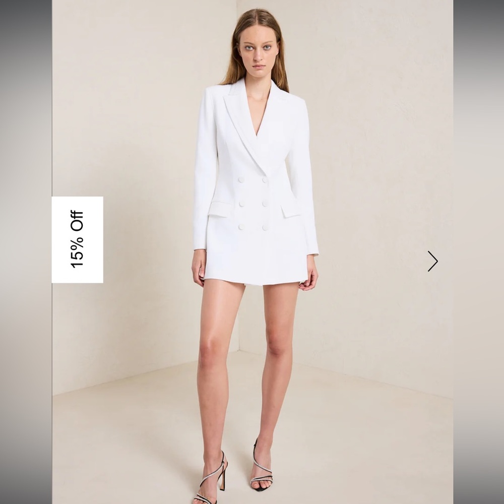 A.L.C. Edie Dress - worn once white blazer dress - Picture 3 of 5